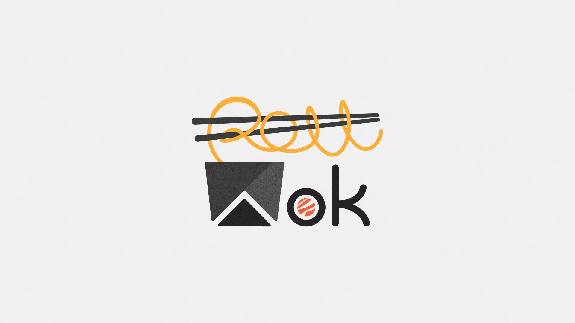 Разработка логотипа суши-бара «Roll Wok Club» в Кизилюрте